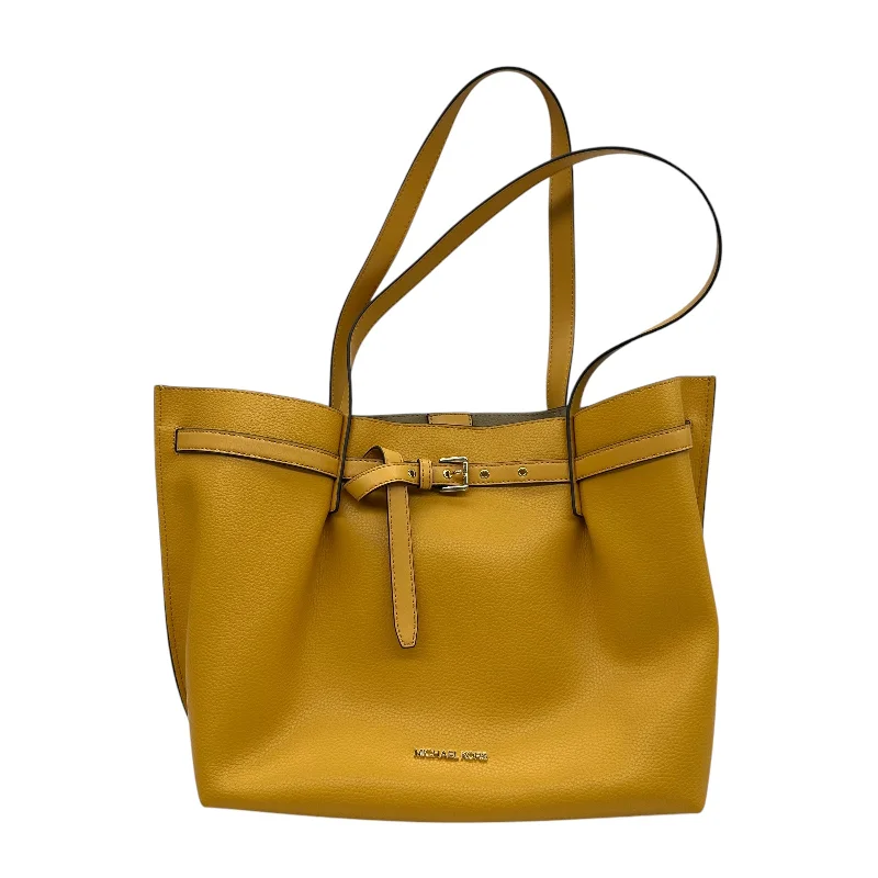 Handbag Designer By Michael Kors In Yellow, Size:Medium