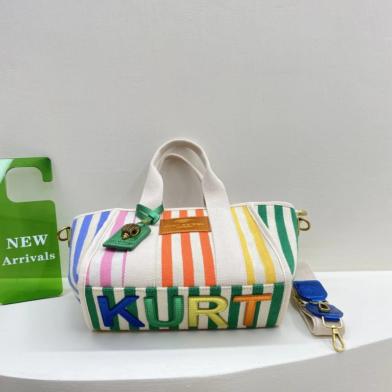 KURT GEIGER LONDON Canvas Tote Bag 2024 New Large Capacity Luxury Designer Brands Bags Women's Handbag Fashion Shoulder Bag