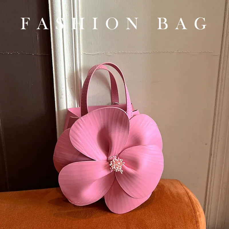 Pink Design Flower Clutches Bag 2024 New for Women Elegant Handbag Party Evening Bags Wedding Purse Girls Small Totes hangbags