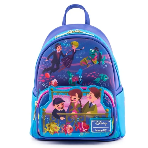 Loungefly Disney Bed Knobs & Broomsticks Beautiful Briny Ballroom Mini Backpack