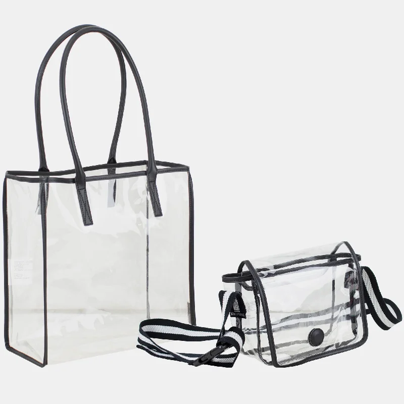 Clear Stadium Approved Tote Bag Handbag Bundle