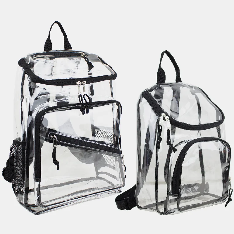 Clear Top Loader Backpack with Mini Backpack Combo