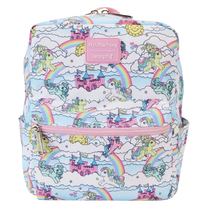 Loungefly Hasbro My Little Pony Sky Scene Allover Print Small Nylon Mini Backpack