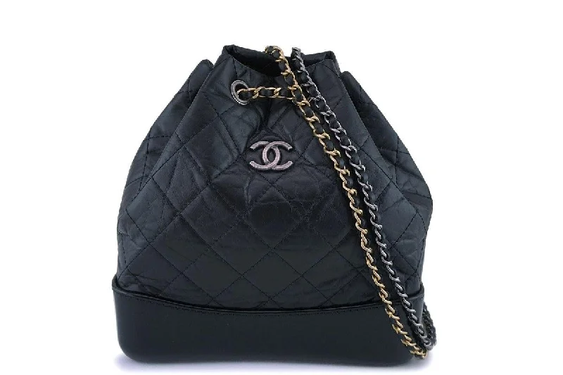 Pristine Chanel Black Small Gabrielle Backpack Bag