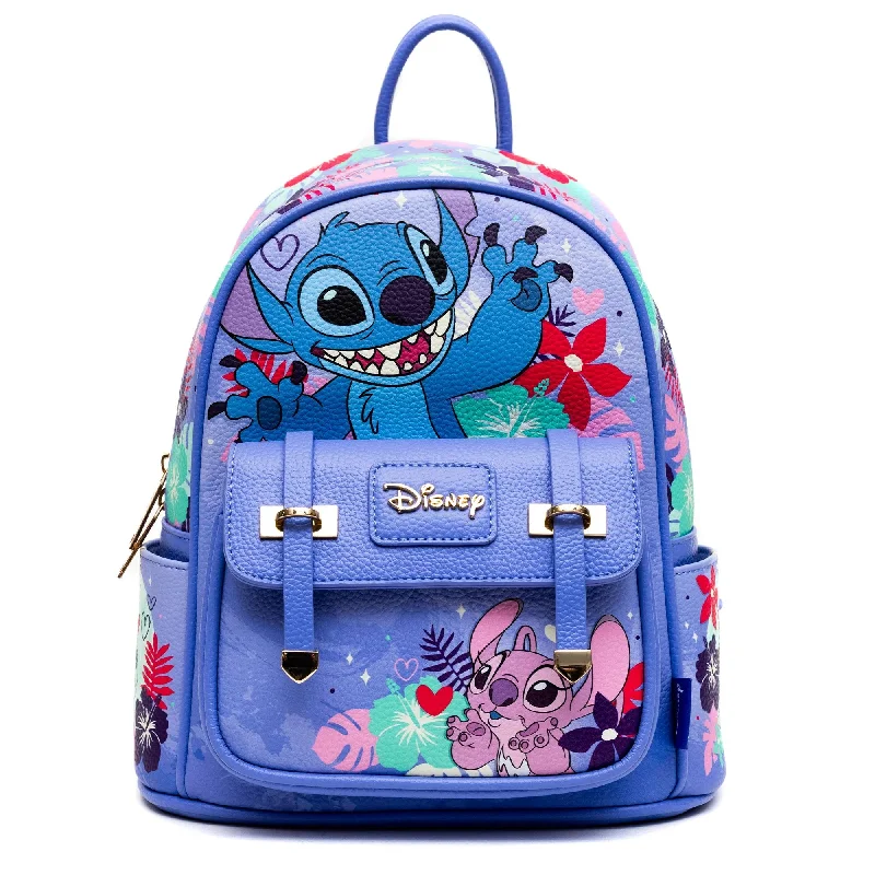 WondaPop Disney Lilo and Stitch Floral Angel and Stitch Mini Backpack