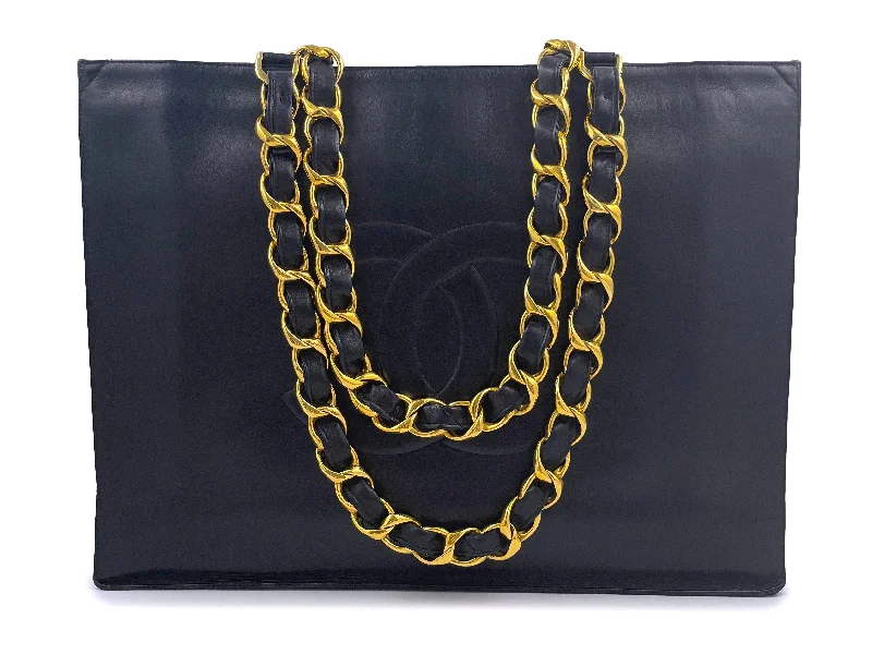 Chanel 1996 Vintage Chunky Chain Shopper Tote Bag 24k GHW