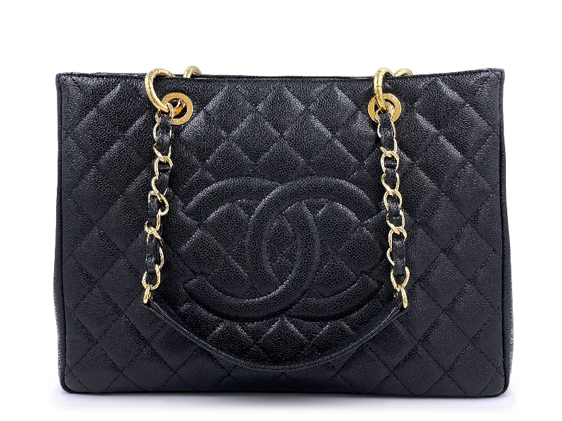 Chanel Black Caviar Grand Shopper Tote GST Bag GHW