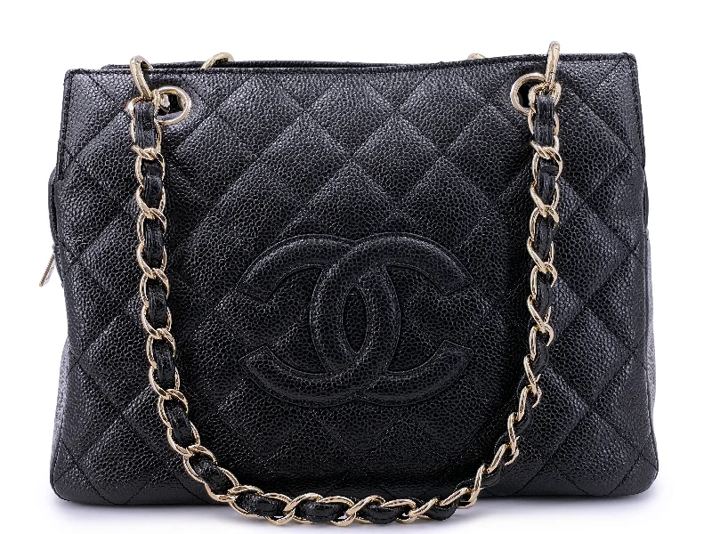 Chanel Black Caviar Petite Timeless Tote PTT Bag GHW