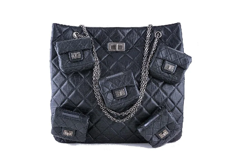 $8,000 Chanel Black Legendary Runway 5 Pocket Reissue Tote Bag