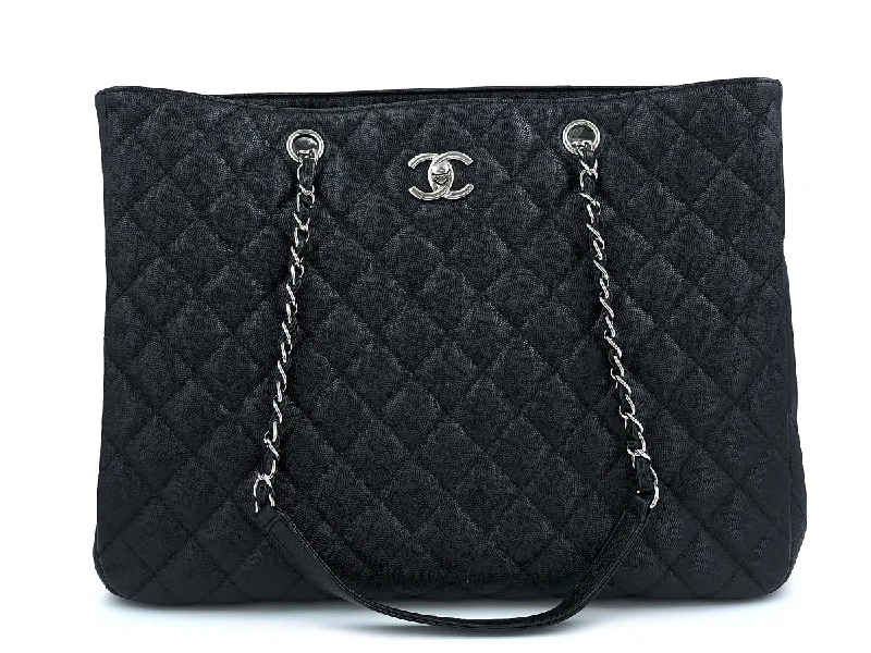 Chanel Black Caviar Classic CC Large Timeless Tote Bag SHW