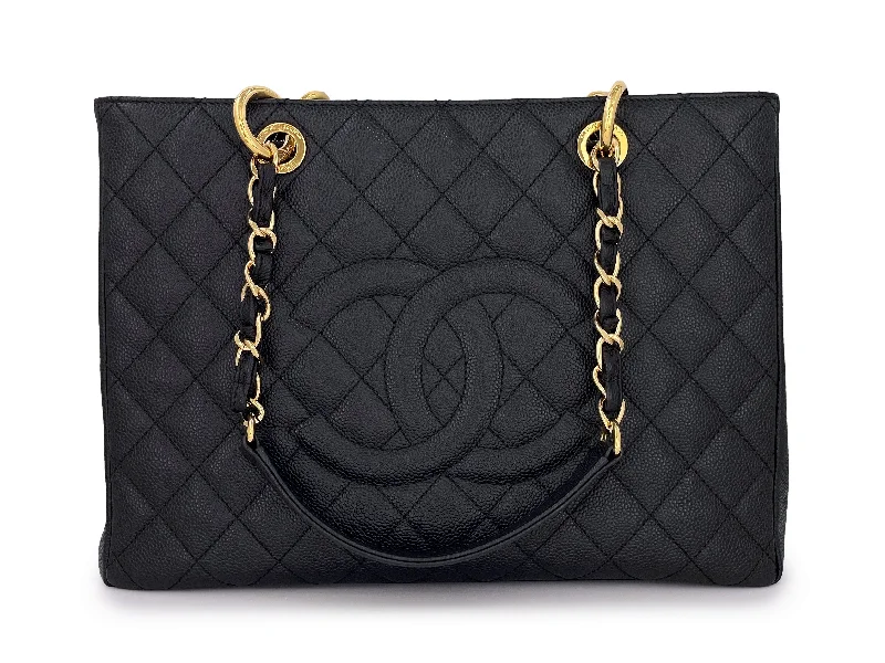 Chanel Black Caviar Grand Shopper Tote GST Bag GHW