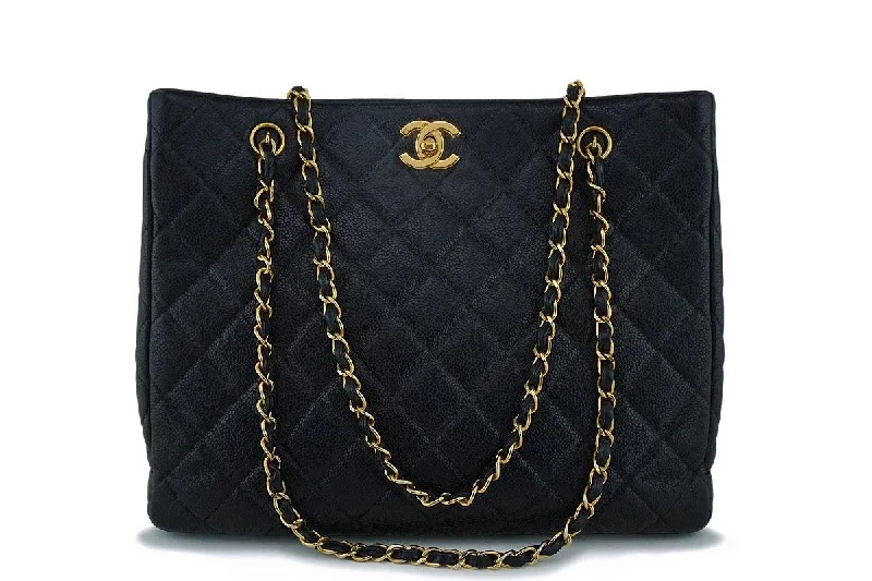 Chanel Black Caviar Timeless Classic Tote Bag 24k GHW