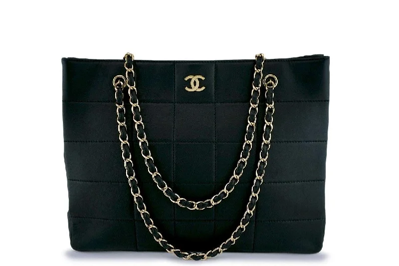 Chanel Black Large Classic Quilted Shopper Tote Bag GHW