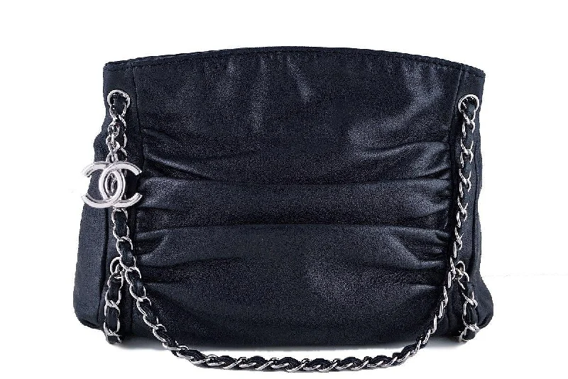 Chanel Black Sharpei Ultimate Soft Hobo Tote Bag