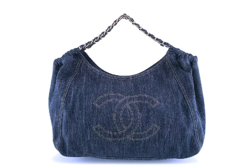 Chanel Denim Coco Cabas Canvas Tote Bag