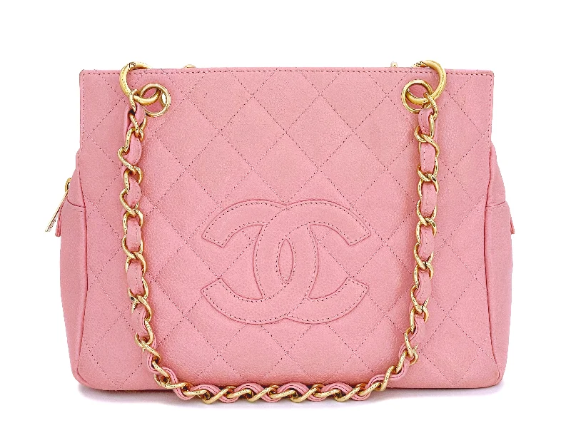 Chanel Pink Caviar Petite Timeless Shopper Tote PTT Bag 24k GHW