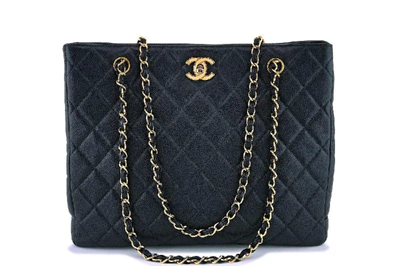 Chanel Vintage Caviar Medium Classic Shopper Tote Bag 24k GHW