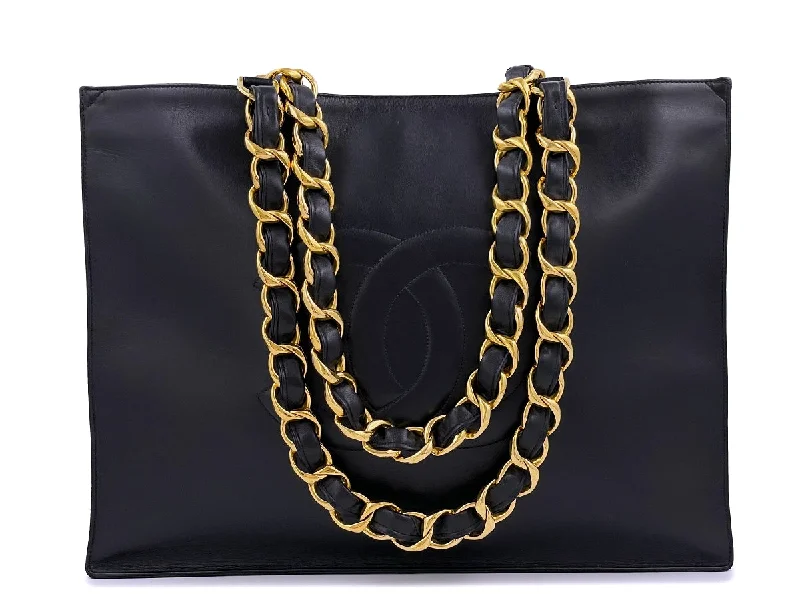 Chanel Vintage Chunky Chain Timeless Tote Bag 24k GHW