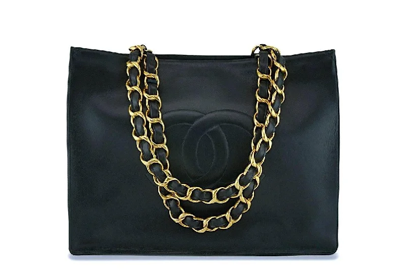 Chanel Vintage Chunky Chain Timeless Tote Bag 24k GHW