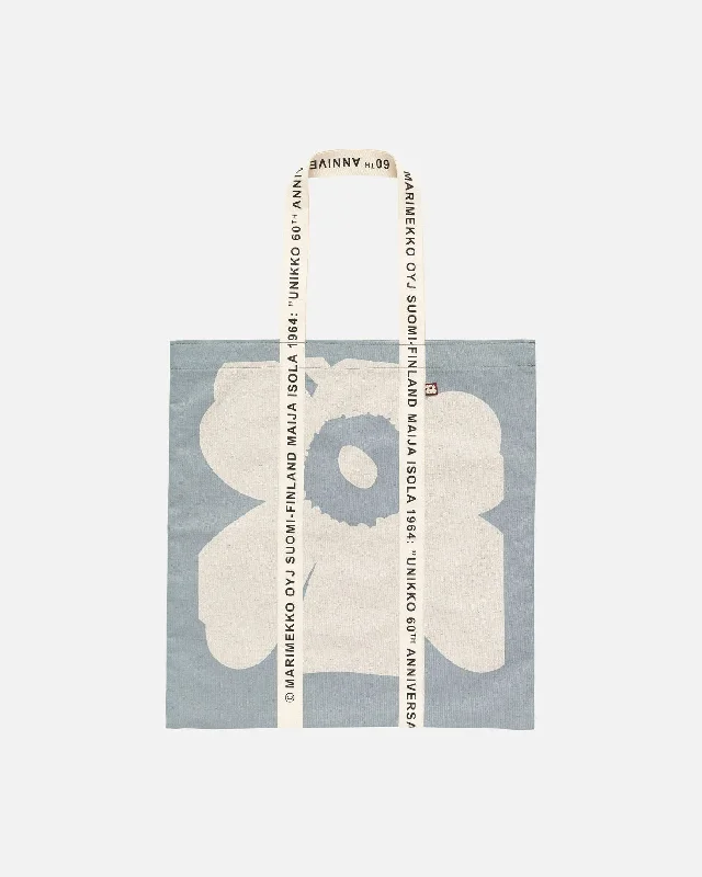 carrier midi unikko - tote bag grey and white