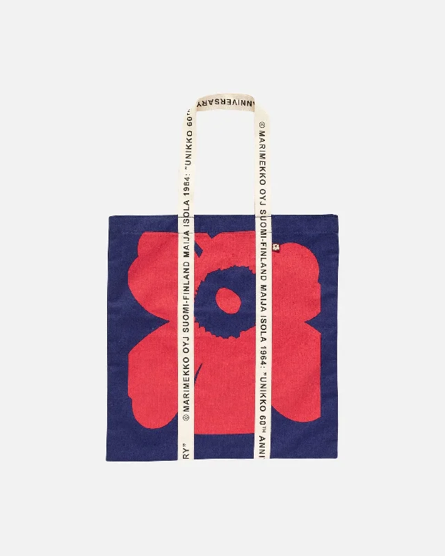 carrier midi unikko - tote bag red and blue