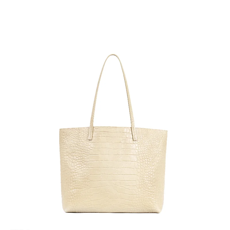 ESSENTIAL TOTE BLONDE EMBOSSED GATOR