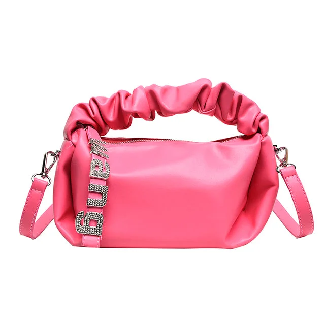 pink shoulder bag