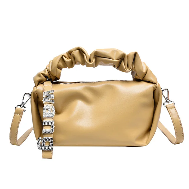 khaki shoulder bag