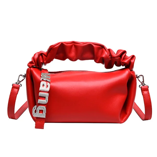 red shoulder bag