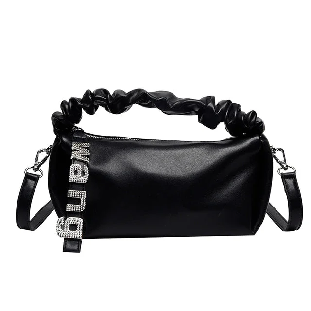 black shoulder bag