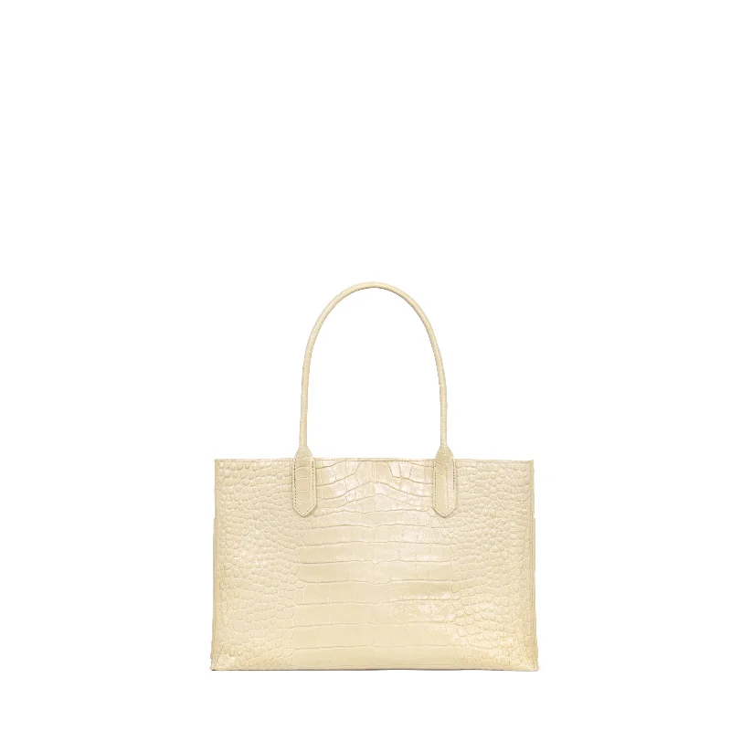 HARBOR TOTE BLONDE EMBOSSED GATOR