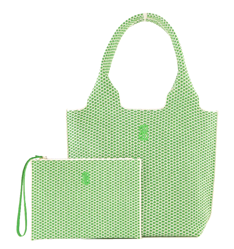 Sutton City Tote - Parakeet Green Diamond - Medium