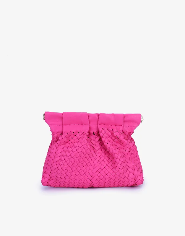 ALLENDE WOVEN CLUTCH PINK