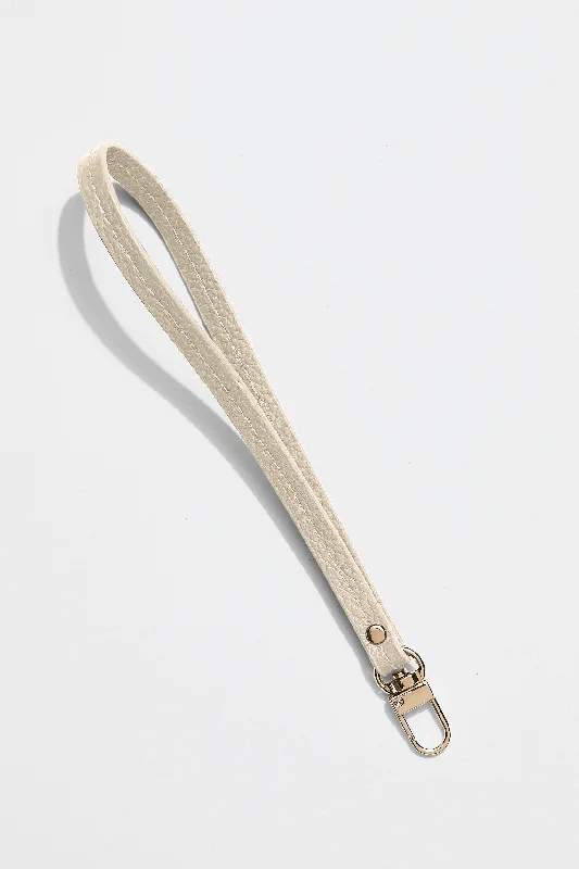 Leather Clutch Wristlet | Cream Gold