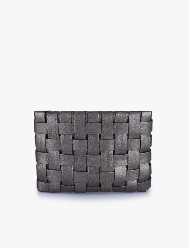 LINDY CLUTCH WOVEN LARGE ANTHRACITE