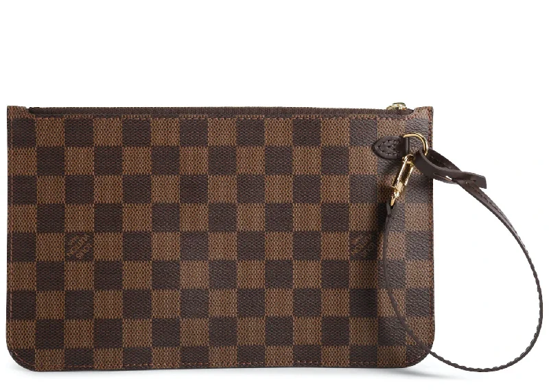 LOUIS VUITTON DAMIER EBENE MM GM POCHETTE CERISE