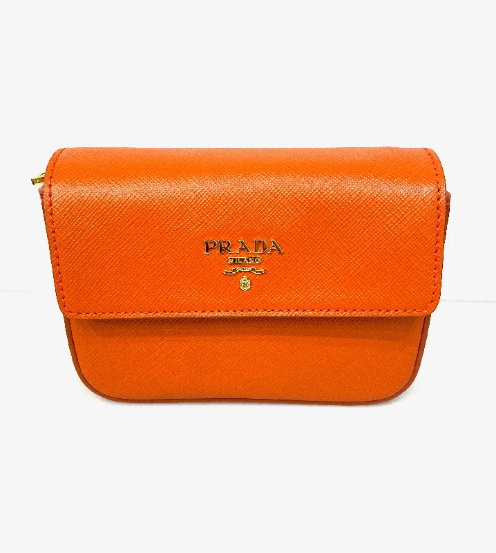 PRADA SAFFIANO LUX LEATHER SMALL CLUTCH/ PHONE HOLDER