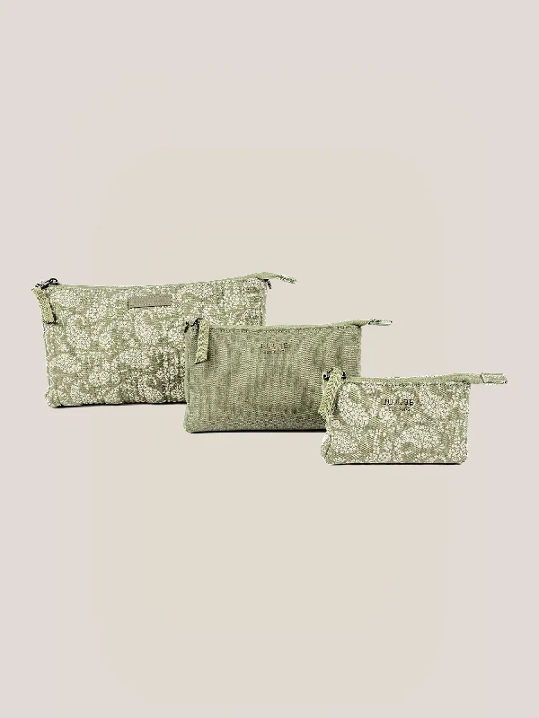 JuJuBe Sazan 3 Piece Pouch Clutch Purse Set - Paisley Floral