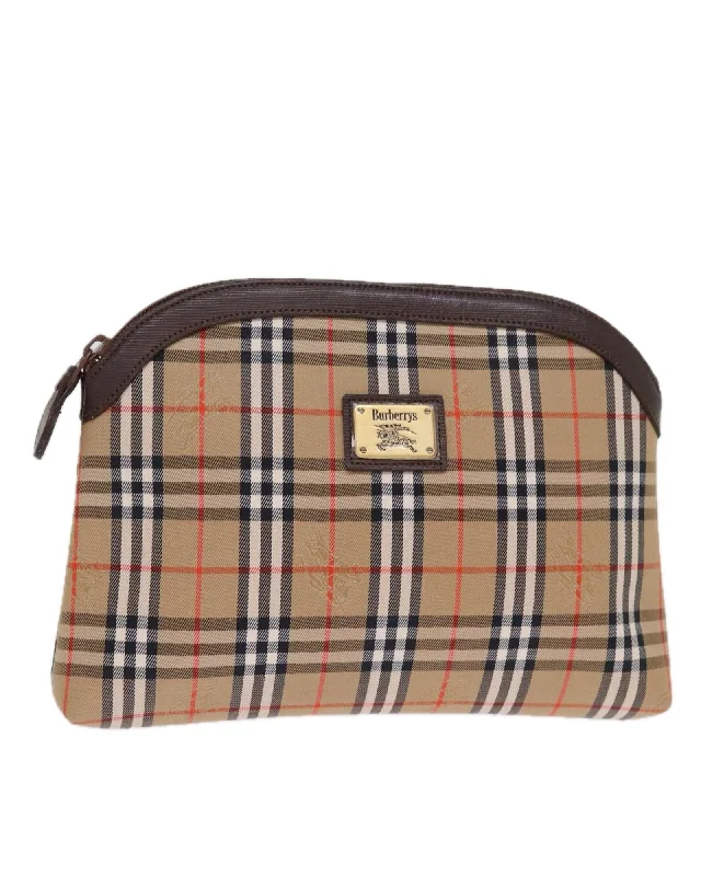 Nova Check Canvas Clutch Bag