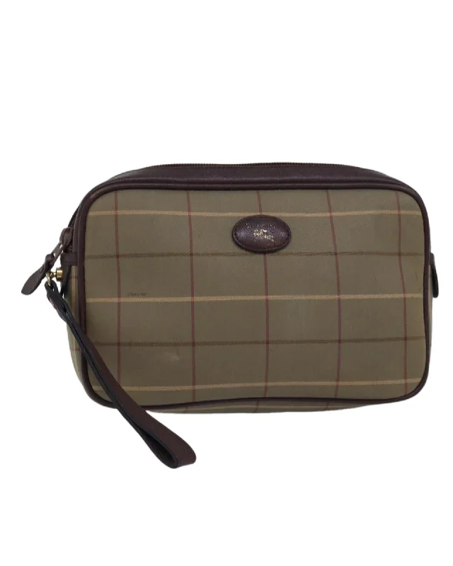 Nova Check Canvas Clutch Bag