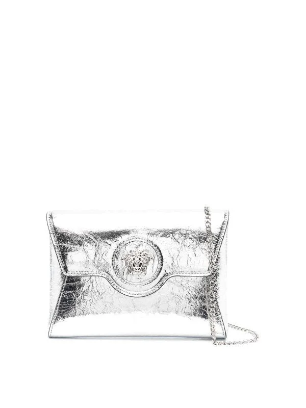 VERSACE LA MEDUSA MINI METALLIC CHAIN CROSSBODY BAG