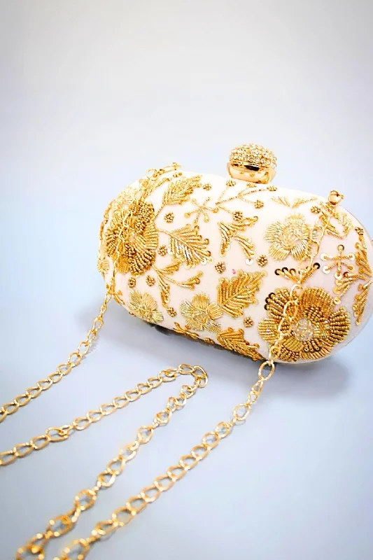 White and Gold Purse