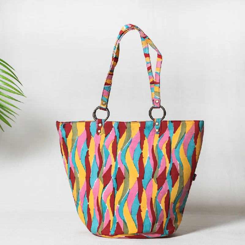 Multicolor - Bagru Block Printed Cotton Shoulder Bag