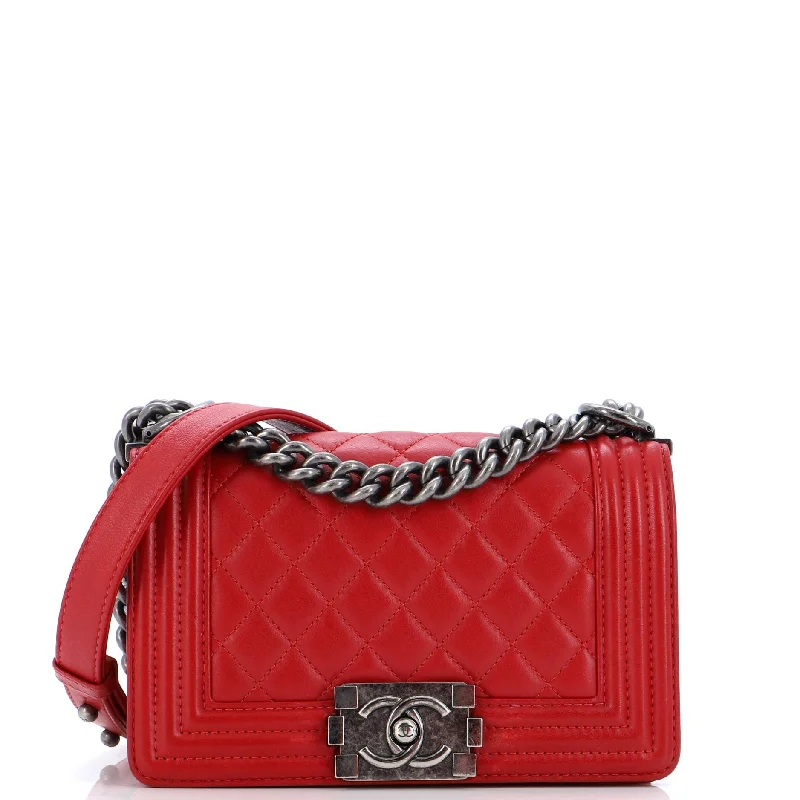 Boy Flap Bag Quilted Lambskin Small