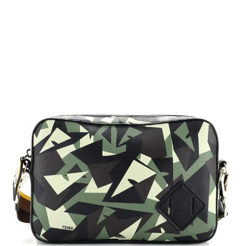 Camouflage Crossbody Messenger Bag Printed Leather