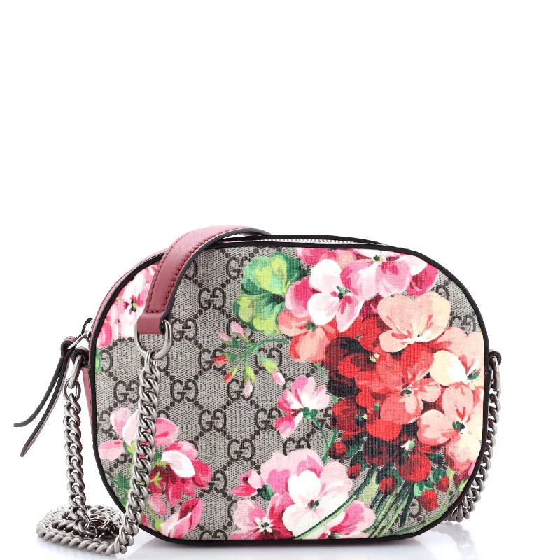 Chain Crossbody Bag Blooms Print GG Coated Canvas Mini