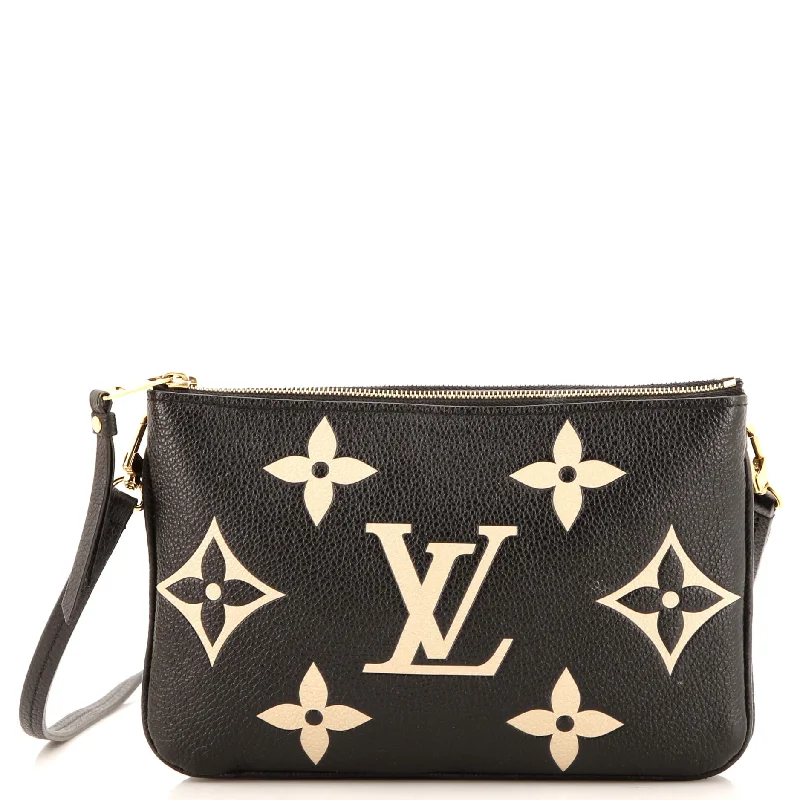 Double Zip Pochette Bicolor Monogram Empreinte Giant