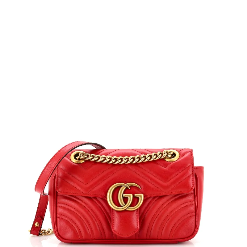 GG Marmont Flap Bag Matelasse Leather Mini