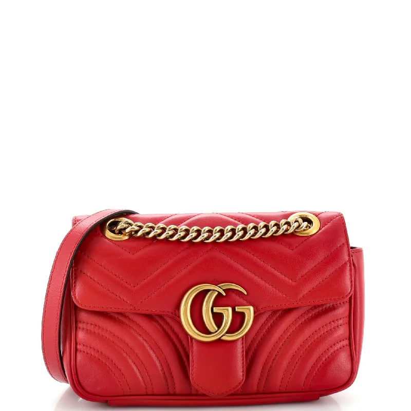 GG Marmont Flap Bag Matelasse Leather Mini