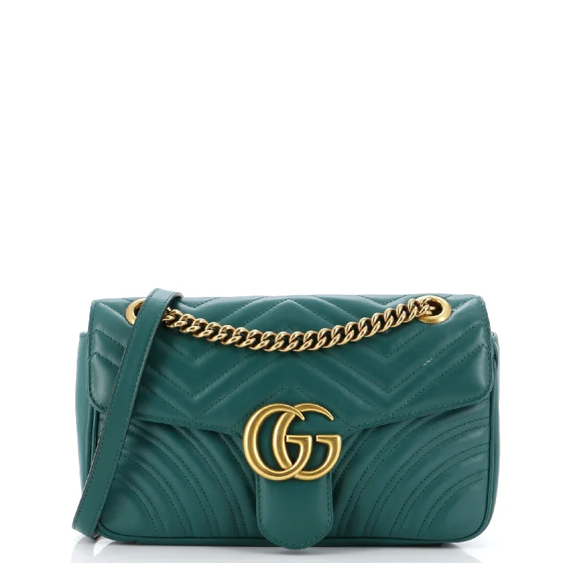 GG Marmont Flap Bag Matelasse Leather Small